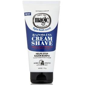 Magic 313115238238 Razorless Cream Shave Light Fresh Scent Regular Strength 6 Oz Pack Of 4