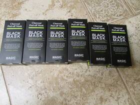 Magic Fac404 Set Of 6 Peel-off Mask Black Deep Cleansing Activated Carbon 2 Fl Oz New