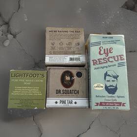 Man Code Dr. Squatch Lightfoots 813842028640 Dr. Squat Challenge Men S Natural Soap X2 Eye Rescue Lightfoot Shave