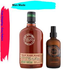 Man Made 860341002190 18.21 Spiced Vanilla Wash And Shaving Glide Gift Set