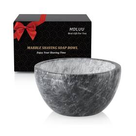 Mdluu Mdl-us-230609-2 Marble Shaving Soap Bowl 4.7 Inch And Cream Natural St