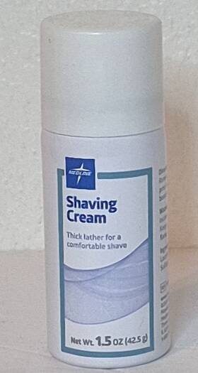 Medline Msc095014 Thick Lather Shaving Cream 1.5 Oz. Can Travel Size New - 2 Pack
