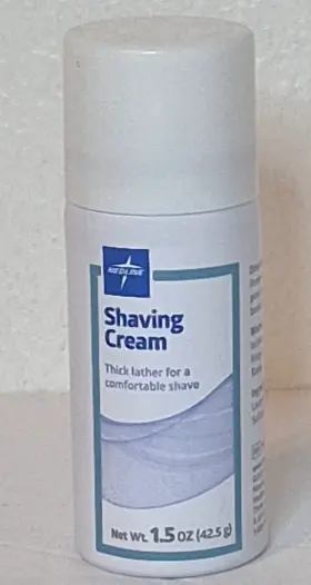Msc095014 Medline Thick Lather Shaving Cream 1.5 Oz. Can Travel Size New - 2 Pack
