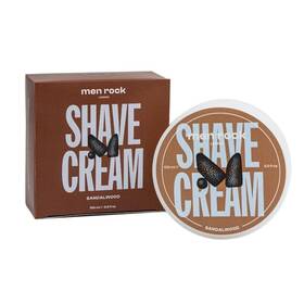Men Rock 060796560176 Sandalwood Shave Cream For A Classy Wet Shaving Experience Deeply Hydrates A