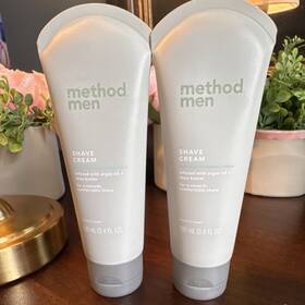 Method Men 21082a Shave Cream Infused With Argan Oil And Shea Butter 2x 3.4 Oz Tubes
