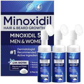 Minoxidil B0dnr6z3df 5% Foam For Hair Growth - Men And Women Biotin Castor Oil