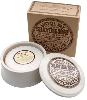 Mitchells 784190559745 Wool Fat Shaving Soap In Dish