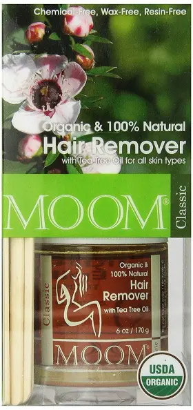Hg9099 Moom Classic Organic Hair Removal Kit With Tea Tree Oil 100% Natural 6.0 Ounce