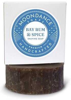 Moondance Soaps 855821001442 Shave Soap Bay Rum Premium All Natural Clay And Shea Butter New