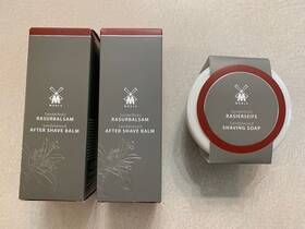Muhle 028982012541 Shaving Soap Sandalwood Porcelain Lidded Bowl And 2 After Shave Balm 100ml