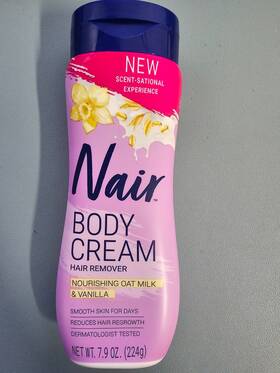 Nair 022600003052 6 Pack Body Cream Hair Remover Nourishing Oat Milk And Vanilla 7.9 Oz