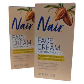 Nair 022600210313 2 X Hair Remover Moisturizing Face Cream With Sweet Almond Oil 2oz Dmg Box
