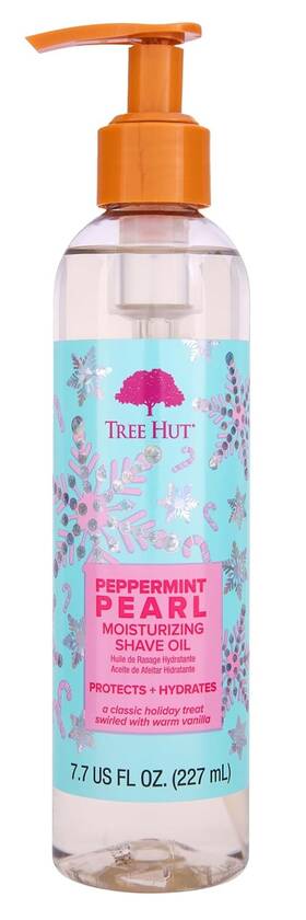 Naterra International Inc. 075371028335 Tree Hut Peppermint Pearl Moisturizing Shave Oil Made With Soothing Jojoba