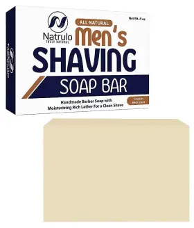 Natrulo 767870957314 Mens All Natural Shaving Soap Bar - Moisturizing Rich Lather Handmade Barber