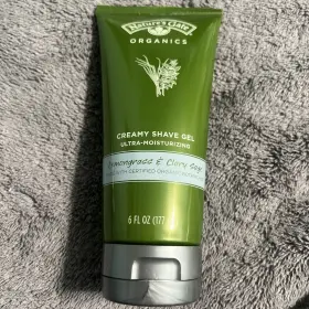 Nature S Gate Organics 078347750612 Creamy Shave Gel Lemongrass And Sage Ultra Moisturizing 6oz