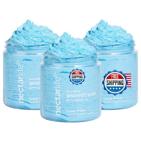 B0dkwclqcy Nectar Bath Treats Life Whipped Soap And Shave Butter Almond Oil Ocean Breeze
