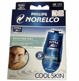 Nivea 075020201713 Philips Norelco For Men Cool Skin Shaving Gel 5 Cartridges 1 Lotion