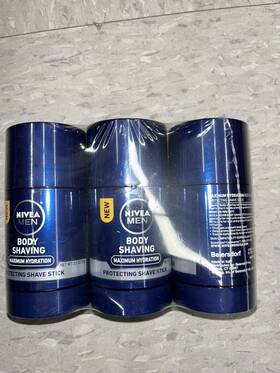 Nivea 721400235532 3 Pack Men Body Shaving Maximum Hydration Protecting Shave Stick 2.5 Oz