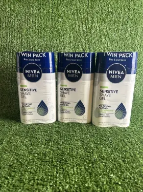 Nivea Men 072140000462 3 2 Pack Sensitive Shave Gel / Cool Deep Clean 7 Oz Each
