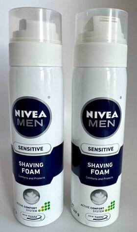 Nivea Men 072140007805 2 For Sensative Shaving Foam Active Comfort System Skin Guard 8.7 Oz