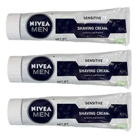 Nivea Men 072140016111 Sensitive Shaving Cream Tube 3.5 Oz No Drying Alcohol Comfort Protects