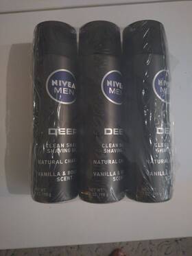 Nivea Men 072140024000 New 3 Deep Clean Shave Shaving Gel With Natural Charcoal 7 Oz Each