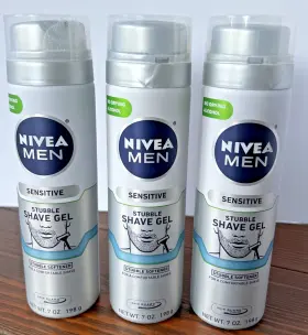 Nivea Men 072140025113 3 New Sensitive Stubble Softener Shave Gel Smooth And Comfortable 7 Oz