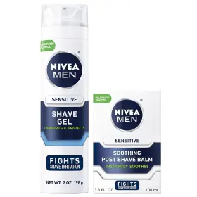 Nivea Men 072140029395 Sensitive Shaving Skin Care Gift Set Shave Gel And Sensitiv