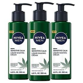 Nivea Men 072140032456 Sensitive Calm Liquid Shaving Cream Pack Of 3 Vegan 236 Ounce