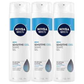 Nivea Men 072140033712 Sensitive Cooling Shave Gel With Chamomile And Seaweed Extracts 3 Pack Of 7