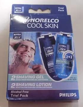 Nivea Men 075020202901 Open Box - Norelco Cool Skin Shaving Gel/lotion 4 Total Cartridges