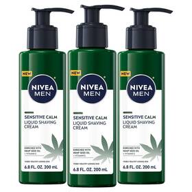 Nivea Men 313094612616 3 Pack Sensitive Calm Liquid Shaving Cream 6.8 Fl Oz Each