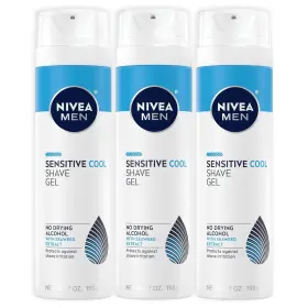 Nivea Men 711181220100 Sensitive Cooling Shave Gel With Chamomile And Seaweed Extracts 3 Pac