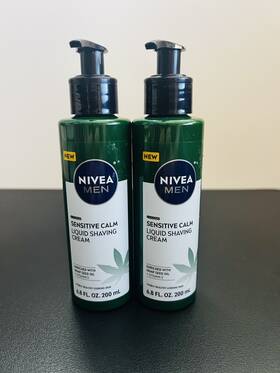 Nivea Men 7214003184 Sensitive Calm Liquid Shaving Cream Pump Bottle 6.8 Fl Oz Pack Of 2