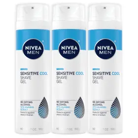 B00q2myuho Nivea Men Sensitive Cooling Shave Gel With Chamomile And Seaweed 3-pack 7 Oz Ea