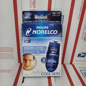 Nivea Men Hq-170 Philips Norelco Cool Skin Shaving Lotion Hq170 Hq160 5 Cartridges New