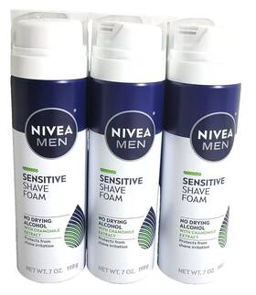 Nivea Men Sg B00dwgzm0c Us 3 Pack - Sensitive Shaving Foam 7 Oz Each Can