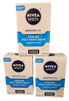 Nivea Ppax1431810 For Men Sensitive Cooling Post Shave Balm 3 Pack - 3.3 Oz Ea Free Ship
