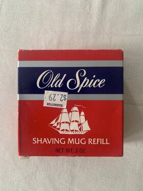 Old Spice 3701-400250 Vintage Shaving Mug Refill Bar Soap 3 Oz Men Shulton Usa Classic Scent