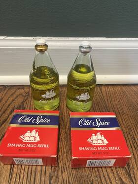 Old Spice 3701-400251 Shaving Mug Refill Bar Soap 3 Oz And After Shave Lotion 6 Fl Set
