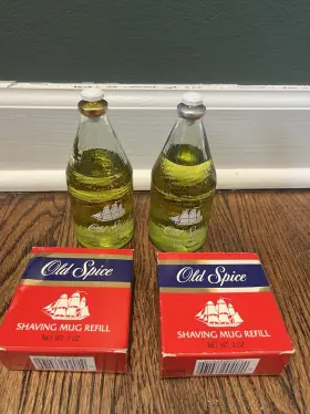 3701-400251 Old Spice Shaving Mug Refill Bar Soap 3 Oz And After Shave Lotion 6 Fl Set