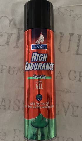 Old Spice 675690531105 High Endurance Cleansing Shave Gel 7oz Tea Tree Oil Clean Healthy Rare