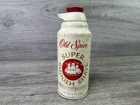 Old Spice L943b Vintage Super Smooth Shave Cream Aerosol Can 6.25oz Usa Empty