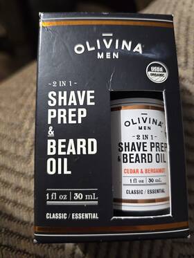 Olivina Men 817636018367 Cedar And Bergamot 2 In 1 Shave Prep Beard Oil Oz Free Ship