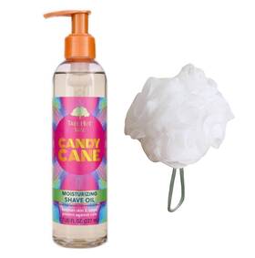 P P 767531543528 Tree Hut Candy Cane Shave Oil Set Includes And Loofah Formulated Wit
