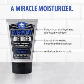Pacific Shaving Co. 744110675122 Everyday Moisturizer Daily Post-shave Cream For Men And Women 3.4 Oz