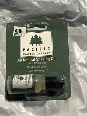 Pacific Shaving Company 186356000076 Nip All Natural Oil 0.5 Oz 15ml Mens Beard Groom