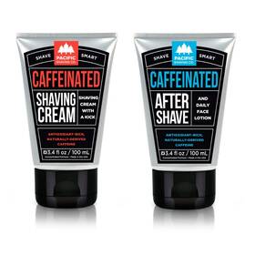 Pacific Shaving Company 186356000182 Caffeinated Cream And Aftershave Set - Shave Kit For Men Antioxidant