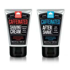 Pacific Shaving Company 186356000182 Caffeinated Cream And Aftershave Set - Shave Kit For Men Antioxidant