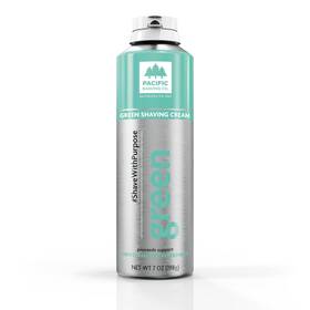 Pacific Shaving Company 186356000519 Green Cream - Foaming Colorful Hydrating Redness Red